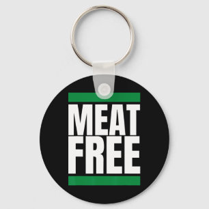 Meat Free Vegan Bodybuilding Vegan Straight Edge 1 Keychain