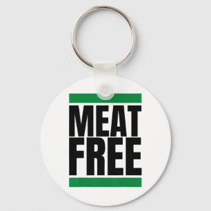 Meat Free Vegan Bodybuilding Vegan Straight Edge Keychain