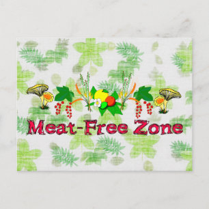 Meat-Free Zone Postcard