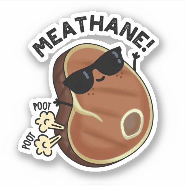 Meat-hane Funny Farting Meat Pun  (Front)