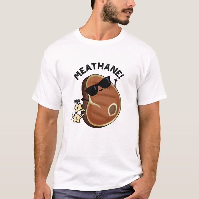 Meat-hane Funny Farting Meat Pun  T-Shirt (Front)