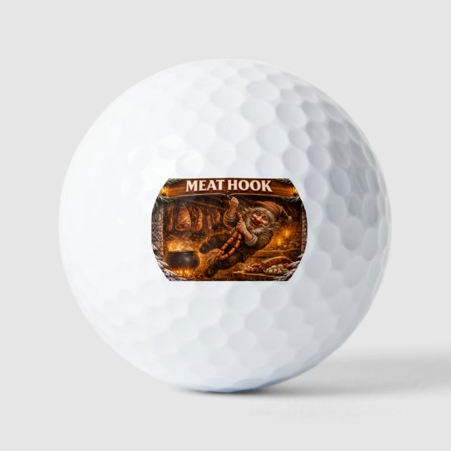 Meat Hook Icelandic Yule Lad Golf Balls (Front)