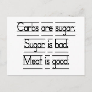 Meat is good postcard