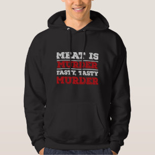 Meat is murder a tasty tasty murder bbq grill hoodie