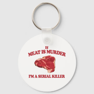 Meat is murder keychain