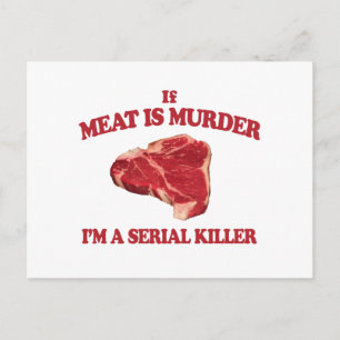 Meat is murder postcard