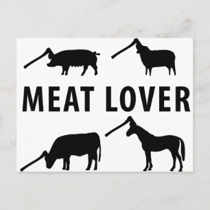 meat lover axe postcard