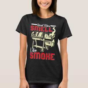 Meat Lover Real Men Smell Like Smoke Funny Men  T-Shirt