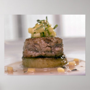 Meat Presented with onion Poster