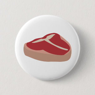 Meat Raw Steak Fresh Protein Pork Chop Beefsteak 2 Inch Round Button