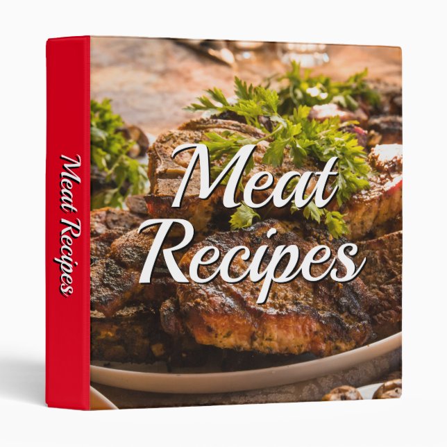 Meat Recipes Binder (Front/Spine)