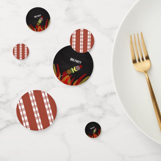 Meat Skewers BBQ Cook Out Party Picnic Confetti (Group)