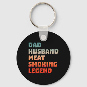 Meat Smoker Smoking Meat Grilling Barbecue Lover B Keychain