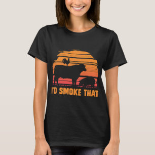 Meat Smoking Barbecue Chef Steak Grilling BBQ T-Shirt