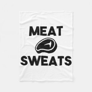 Meat Sweats For Grilling Chef Smoker Bbq King Beef Fleece Blanket