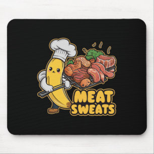 Meat Sweats Kawaii Banana Bbq Tee Mouse Pad