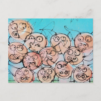 meat the family postcard