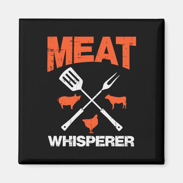 Meat Whisperer Funny Barbecue Grilling Bbq Grill M Magnet (Front)
