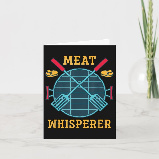 Meat Whisperer Funny Smoked Meat Grilling Bbq Chef Card (Front)