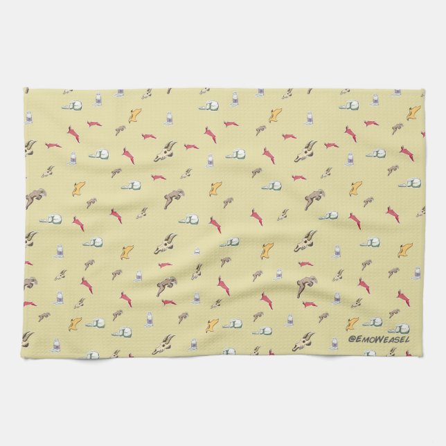 Meat Your Meal Goat Kitchen Towel (Horizontal)
