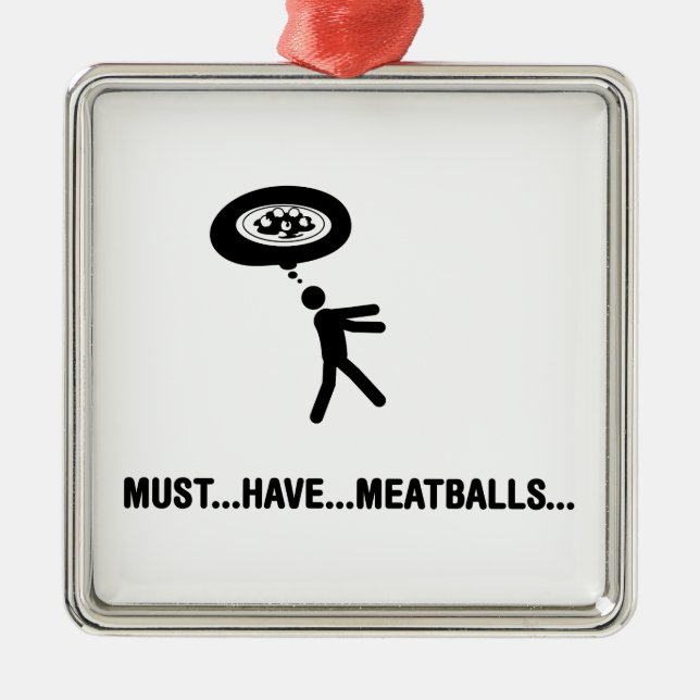 Meatball Lover Metal Ornament (Front)