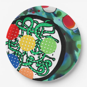 Meatball Madness Paper Plate