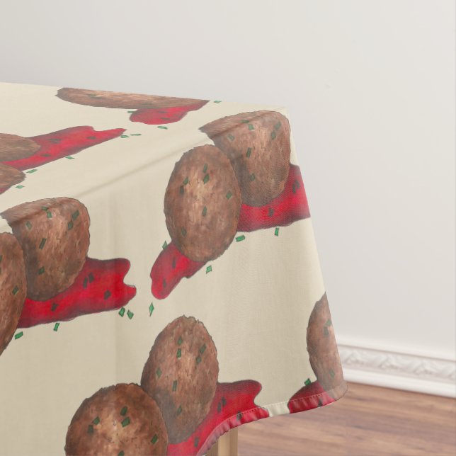 Meatballs Marinara Italian Restaurant Food Cooking Tablecloth (In Situ)