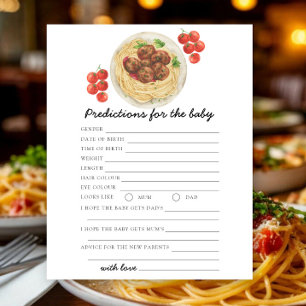 Meatballs pasta - baby predictions and advice