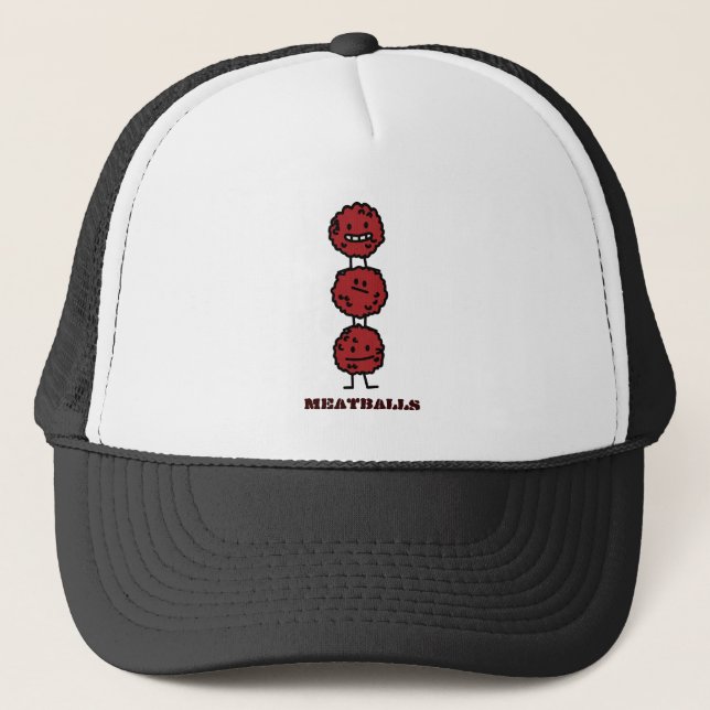Meatballs stack trucker hat (Front)