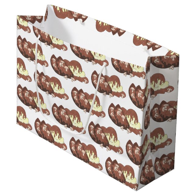 Meatloaf Meat Loaf Potatoes Mushroom Gravy Foodie Large Gift Bag (Front Angled)