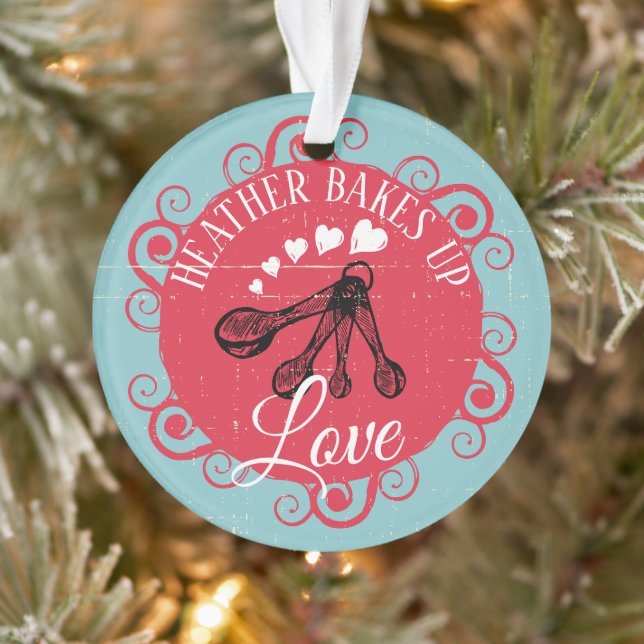 Meausring spoons baking  personalized Christmas Ornament (Tree)