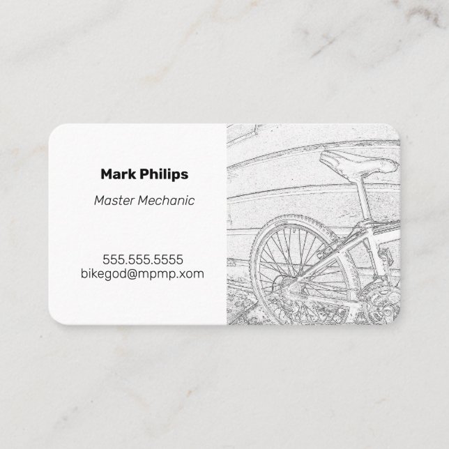 Mécanique Vélo / Magasin / Vendeur Carte de visite (Devant)