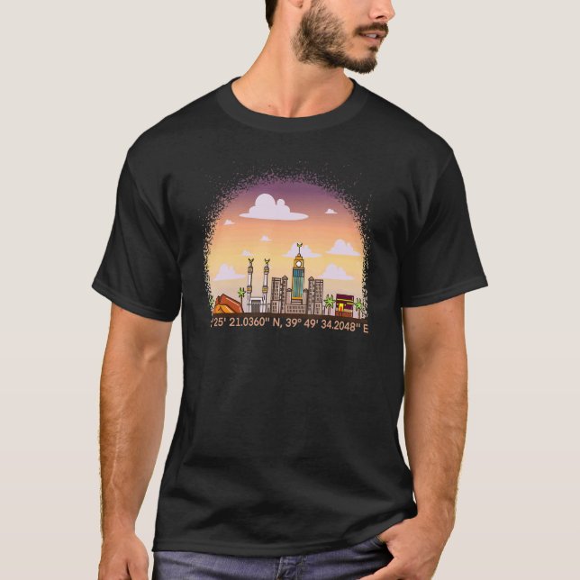 Mecca With Coordinates T-Shirt (Front)