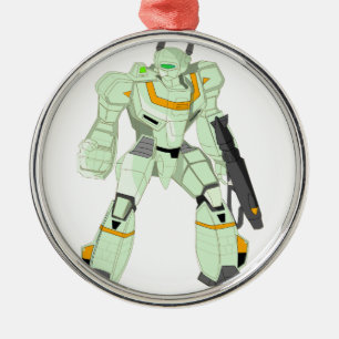 Mech Warrior Godzenant Metal Ornament
