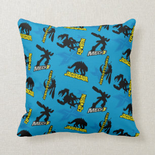 MECH-X4 Blue Pattern Throw Pillow