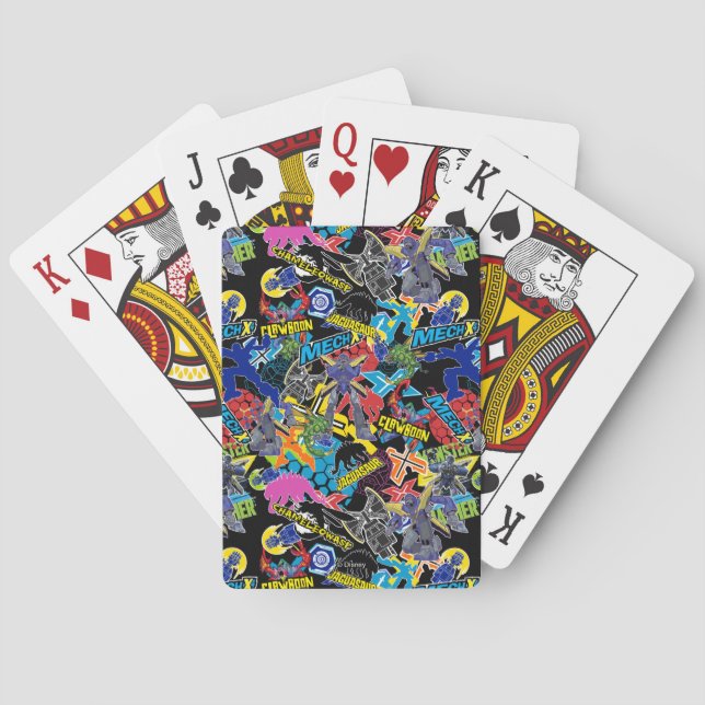 MECH-X4 Character Pattern Playing Cards (Back)