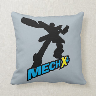 Mech X4 Silhouette Throw Pillow