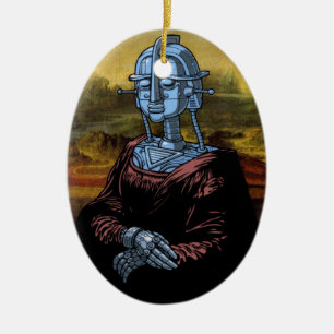 Mecha Lisa Ceramic Ornament