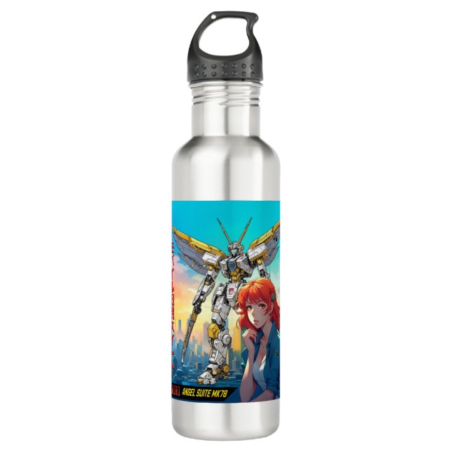 MECHA WARRIOR - KAORI'S ANGEL SUITE MK78  710 ML WATER BOTTLE (Front)