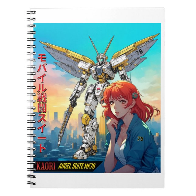 MECHA WARRIOR - KAORI'S ANGEL SUITE MK78  NOTEBOOK (Front)