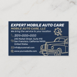 Mechani Service Auto Repair & Car AC Specialist 13 Business Card