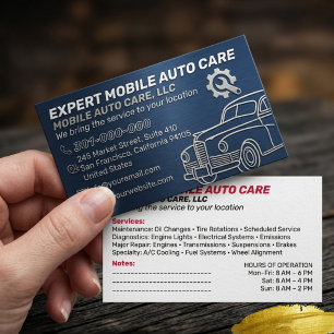 Mechani Service Auto Repair & Car AC Specialist 13 Business Card