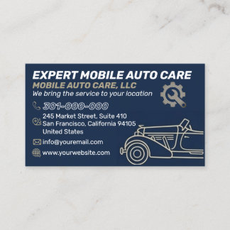 Mechani Service Auto Repair & Car AC Specialist 15 Business Card