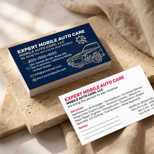 Mechani Service Auto Repair & Car AC Specialist 8 Business Card