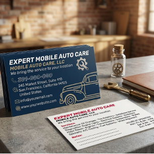 Mechani Service Auto Repair & Car AC Specialist   Business Card