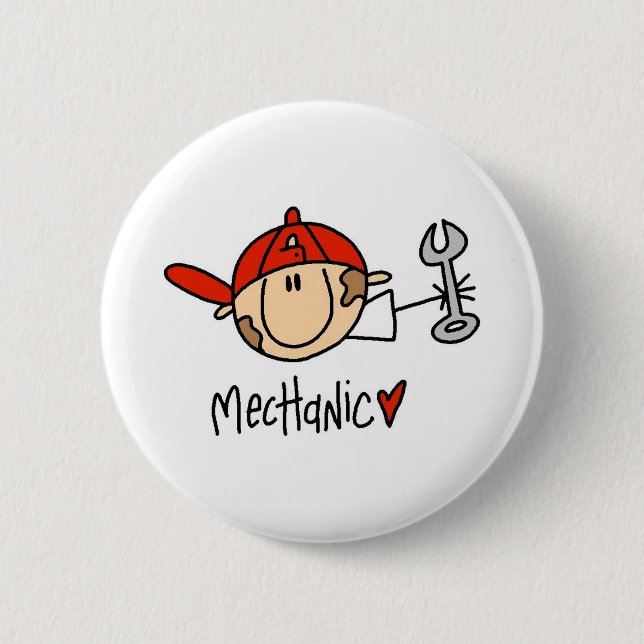 Mechanic 2 Inch Round Button (Front)