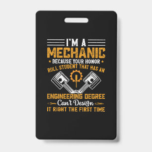 Mechanic Art   I Am A Mechanic Badge