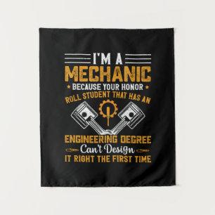 Mechanic Art   I Am A Mechanic Tapestry