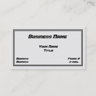 Mechanic & Auto Body Design Business Card