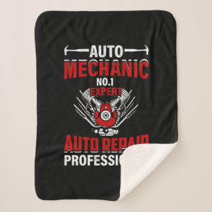 Mechanic Auto Mechanic No 1 Expert Sherpa Blanket